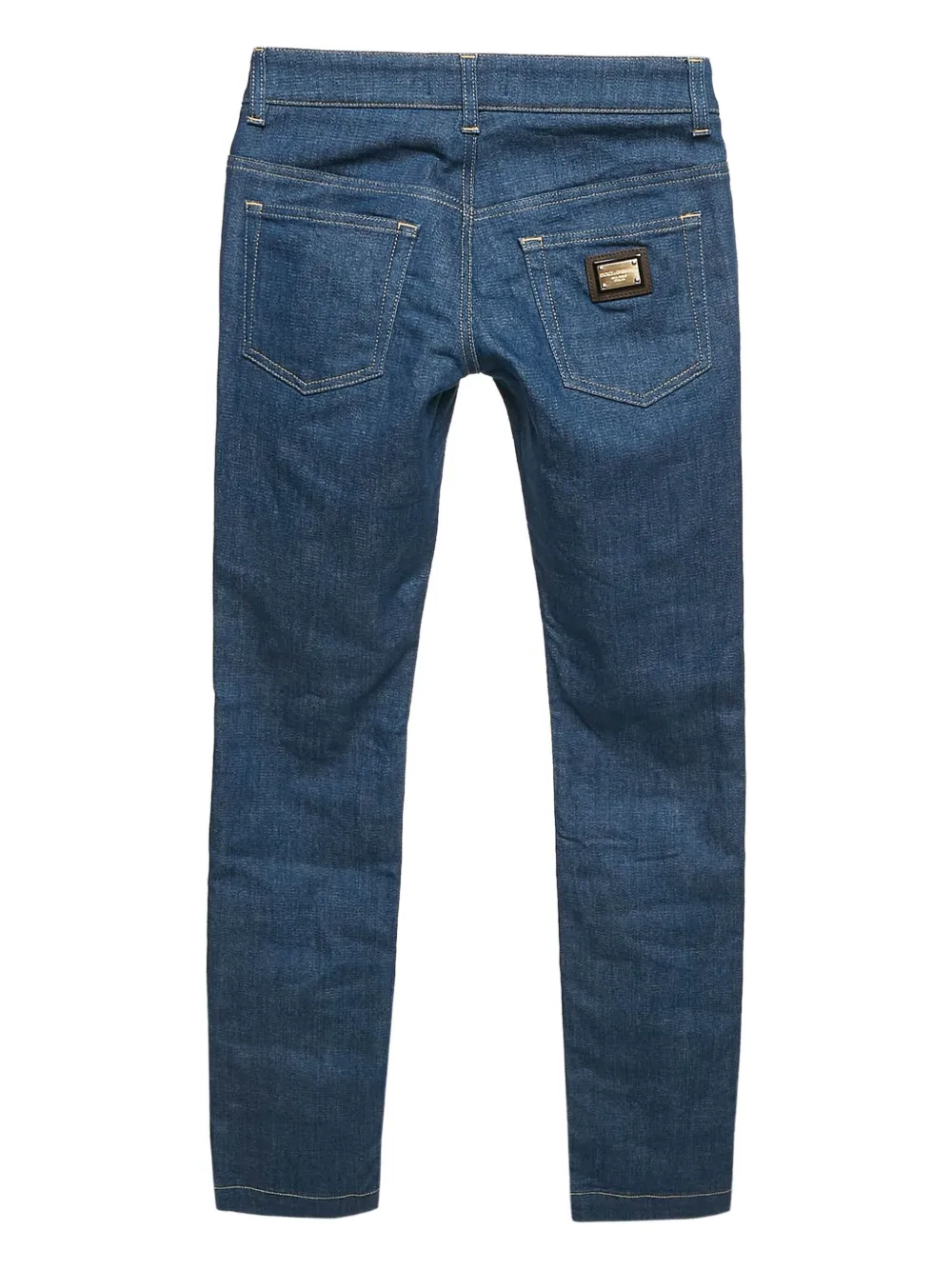 Dolce & Gabbana Pre-Owned Jeans met logoplakkaat - Blauw