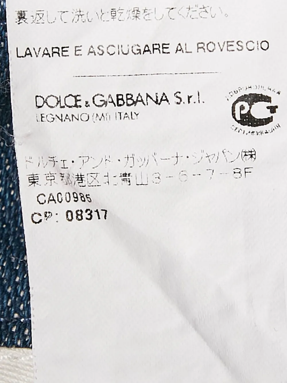 Pre-owned Dolce & Gabbana Logo-plaque Jeans In Blue