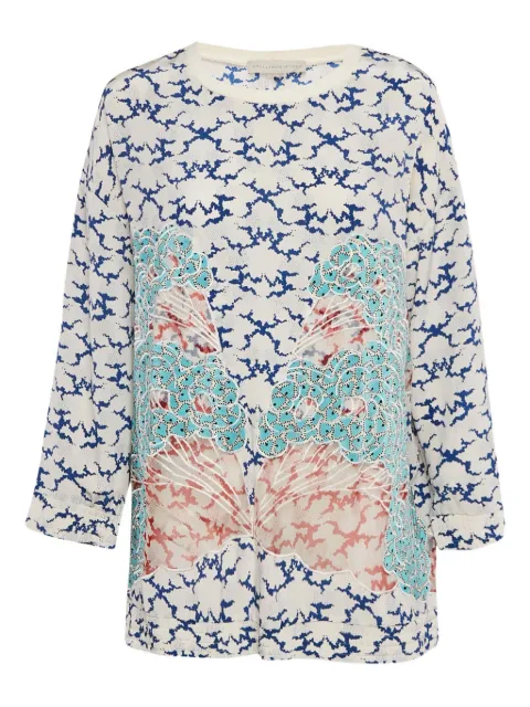 Stella McCartney Pre-Owned abstract-print silk top