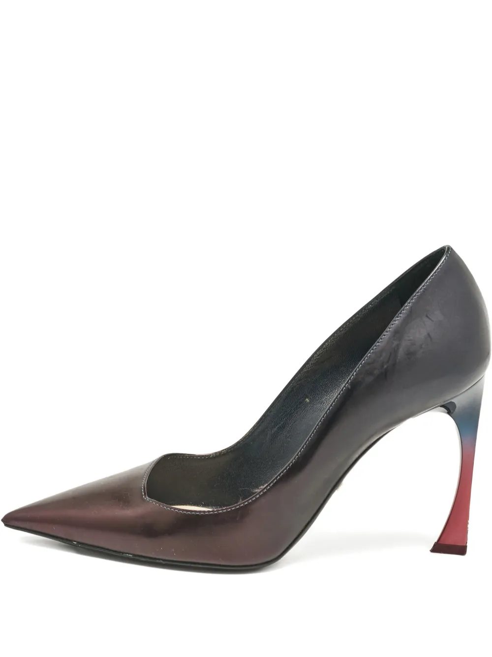Christian Dior Pre-Owned 110mm patent leather point toe pumps - パープル Christian Dior Pre-Owned 110mm patent leather point toe pumps - パープル