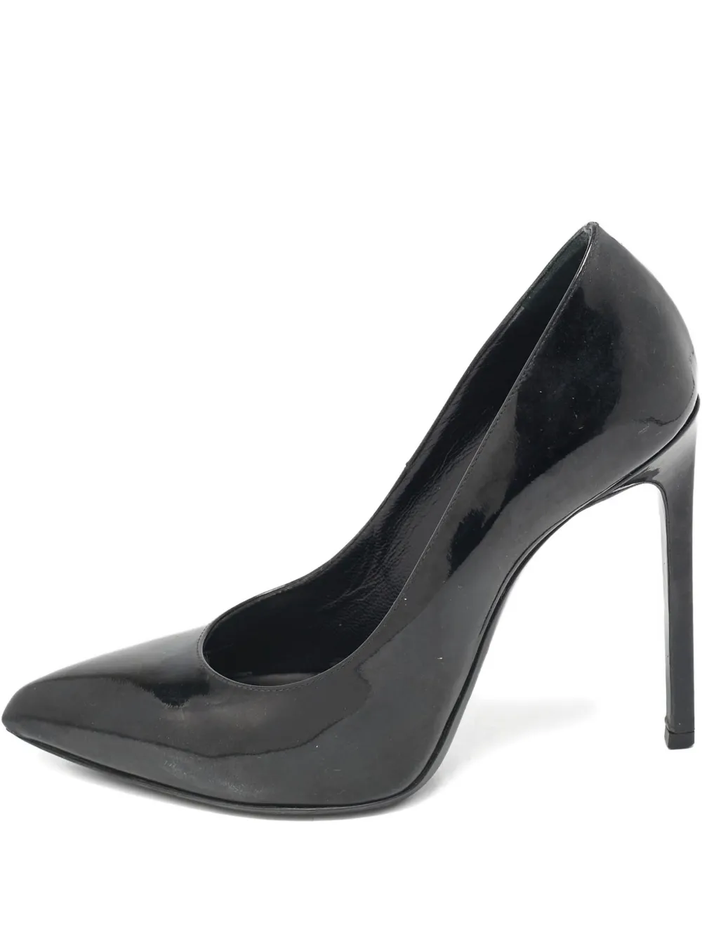 Saint Laurent Pre-Owned 110mm patent leather pointed toe pumps | Black | Image 1