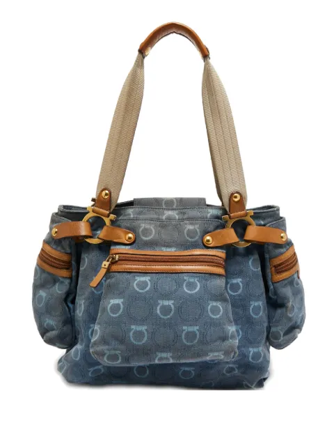 Ferragamo Pre-Owned 2000's Gancini-pattern shoulder bag