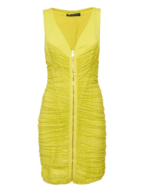 Versace Pre-Owned ruched zip-up dress