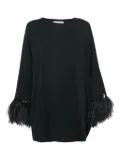Valentino Garavani Pre-Owned feather-detail cotton top - Black