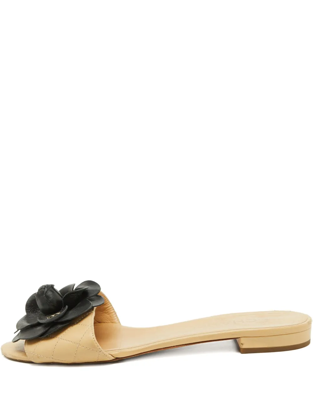 CHANEL Pre-Owned Camellia motif sandals | Neutrals | Image 1
