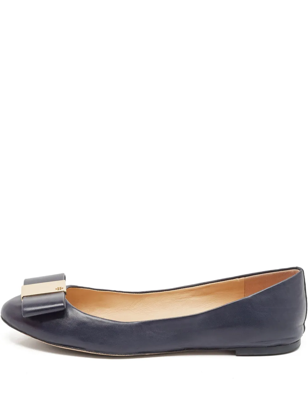 Tory Burch プレオウンド レザーフラットシューズ - ブルー Tory Burch プレオウンド レザーフラットシューズ - ブルー