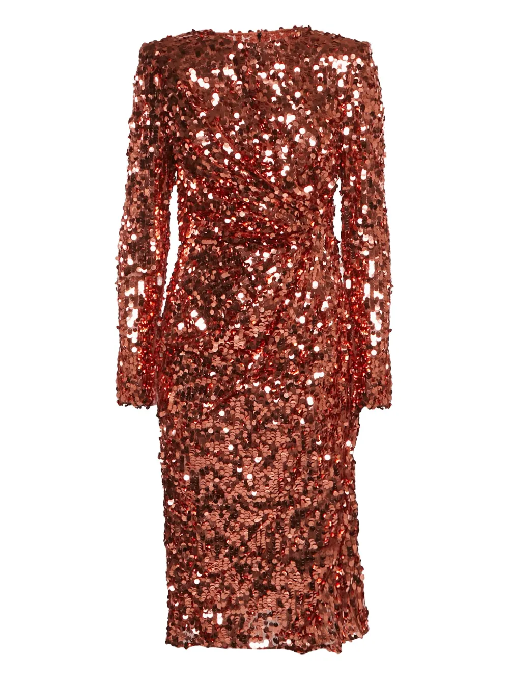 Dolce & Gabbana Pre-Owned sequinned midi dress | Orange | Image 1