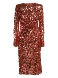 Dolce & Gabbana Pre-Owned sequinned midi dress - Orange