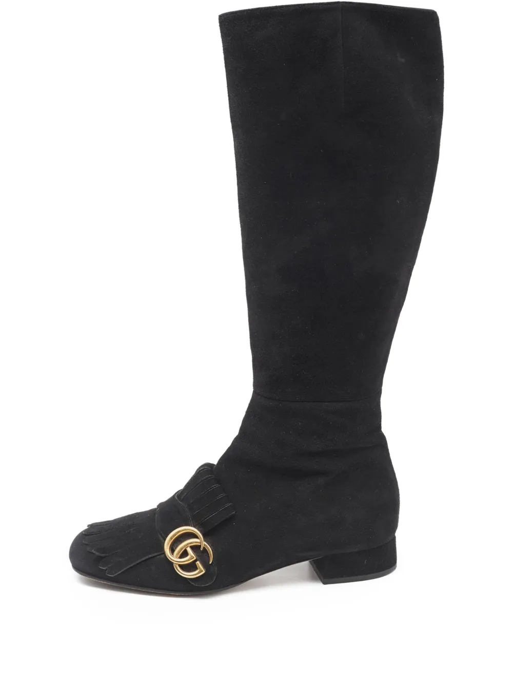 Gucci Pre-Owned GG スエードブーツ - ブラック Gucci Pre-Owned GG スエードブーツ - ブラック