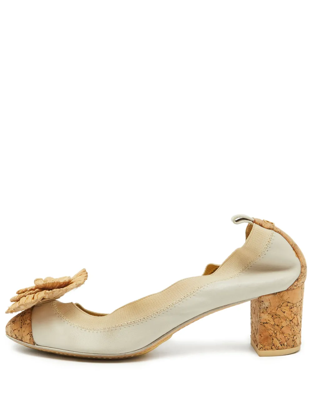 CHANEL Pre-Owned 50mm leather pumps | Neutrals | Image 1
