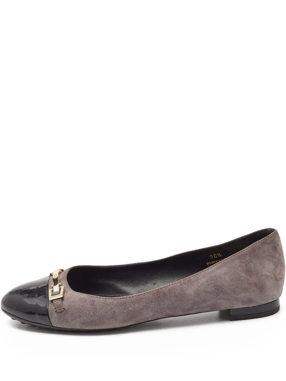 Tod's Vintage cap-toe suede ballet flats | Grey | Image 1