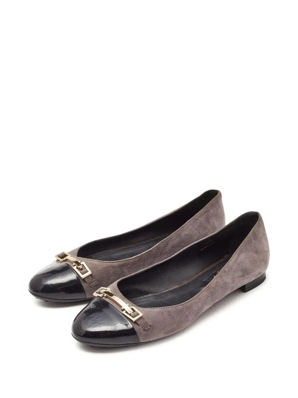 Tod's Vintage cap-toe suede ballet flats | Image 2