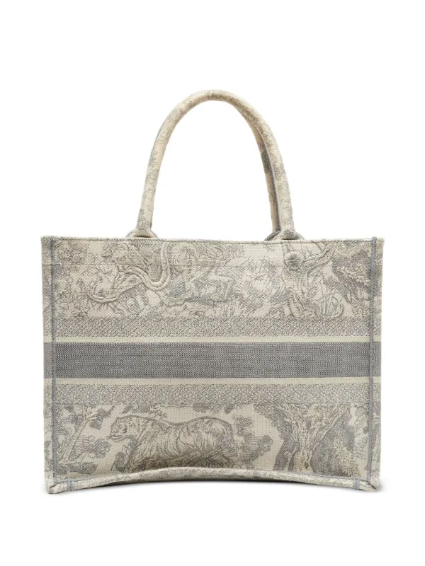 Christian Dior Pre-Owned Book Tote Bag Grey FARFETCH IN