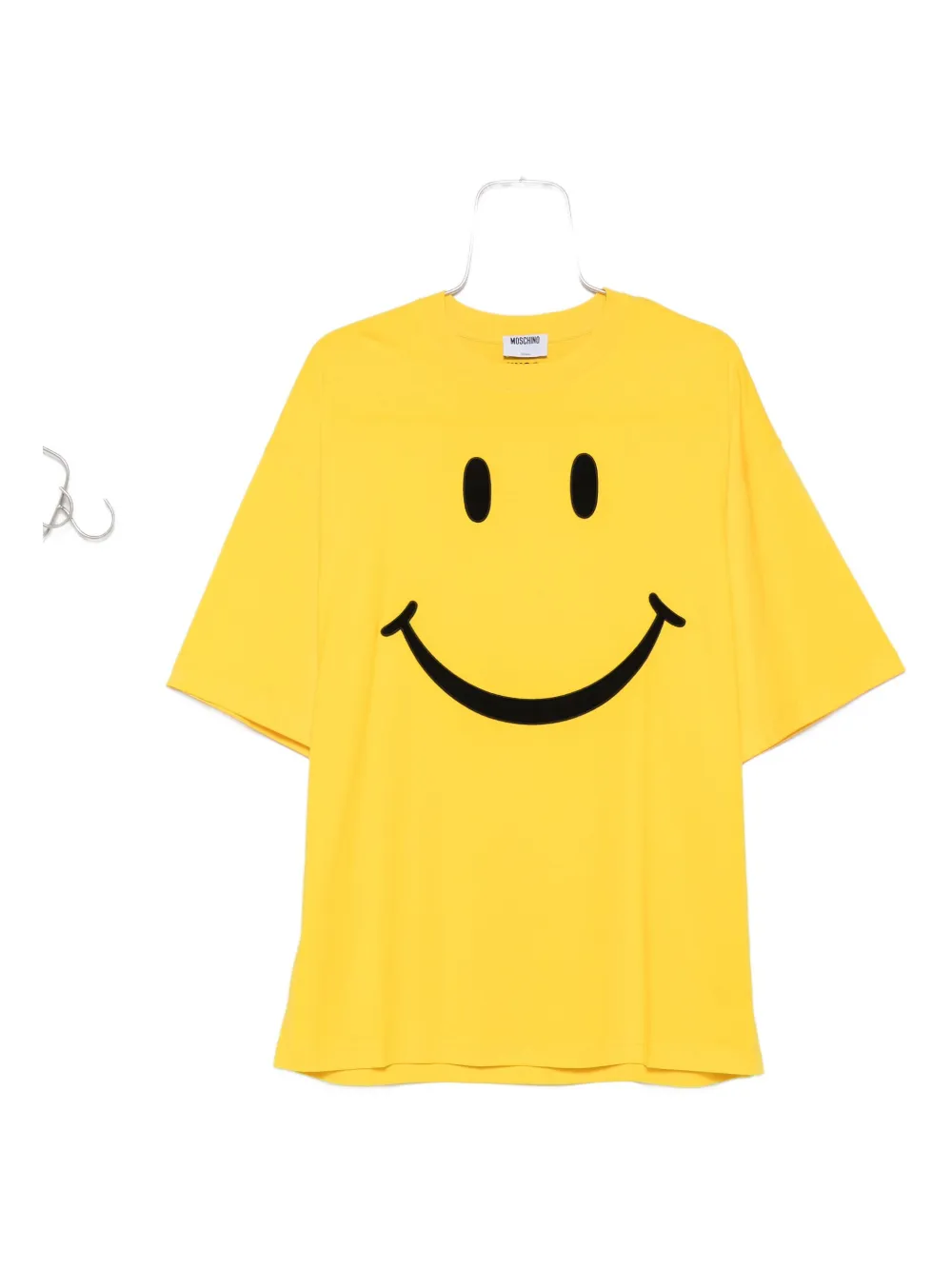 Moschino smiley-face cotton T-shirt Geel