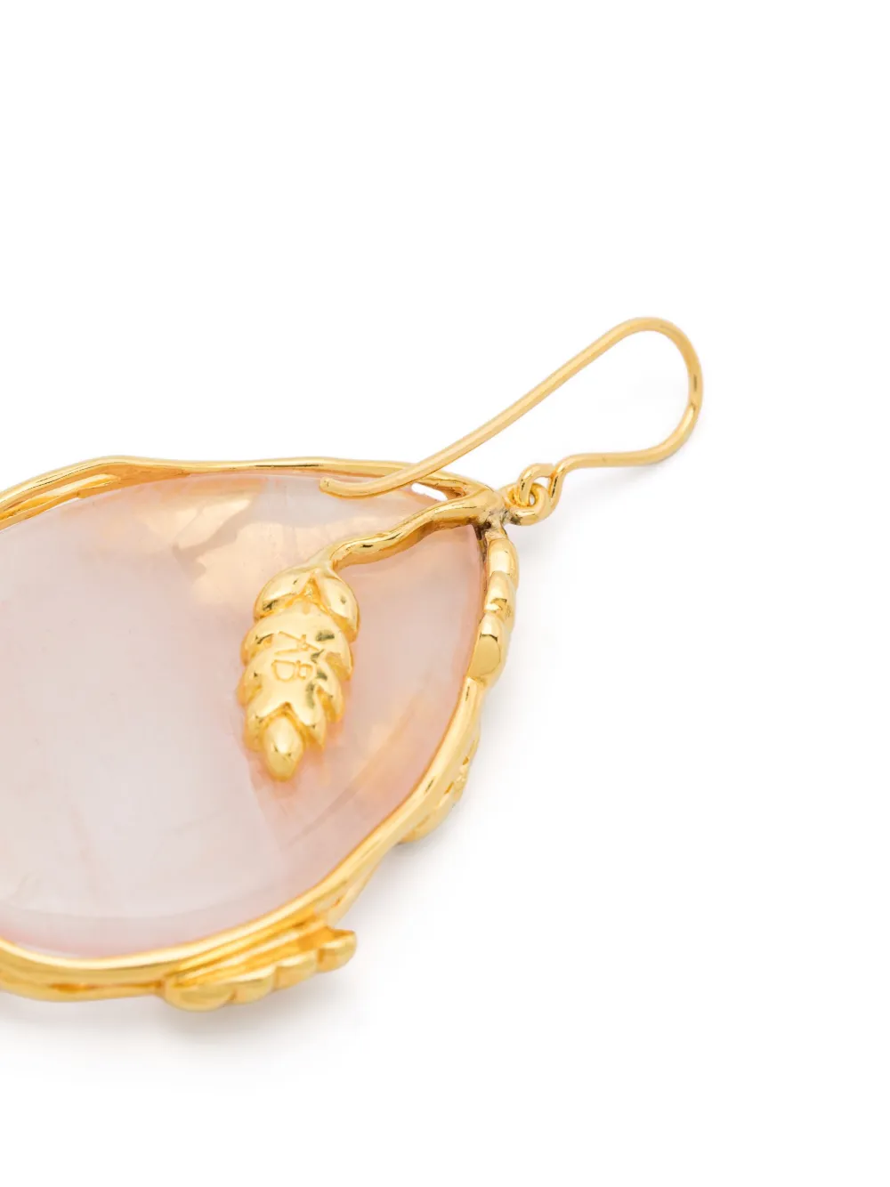Aurelie Bidermann Francoise pendant earrings quartz rose | Image 2