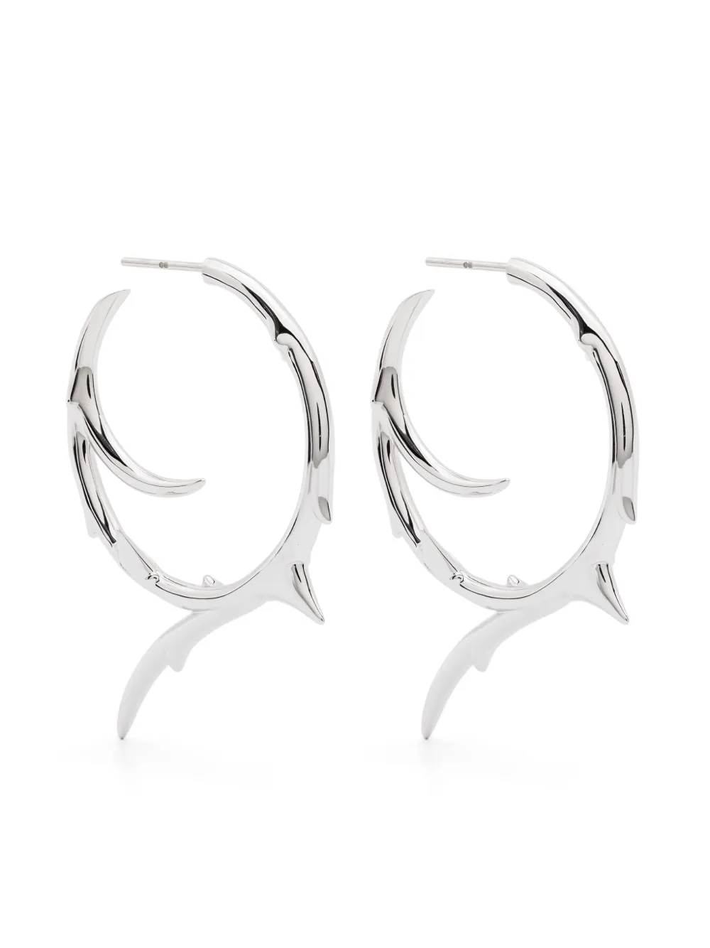 large Rose Thorn hoop earrings