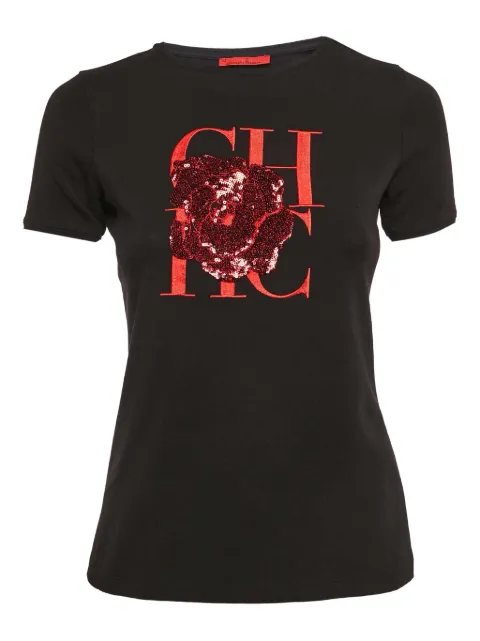 Carolina Herrera Vintage pre-owned sequin-embellished T-shirt