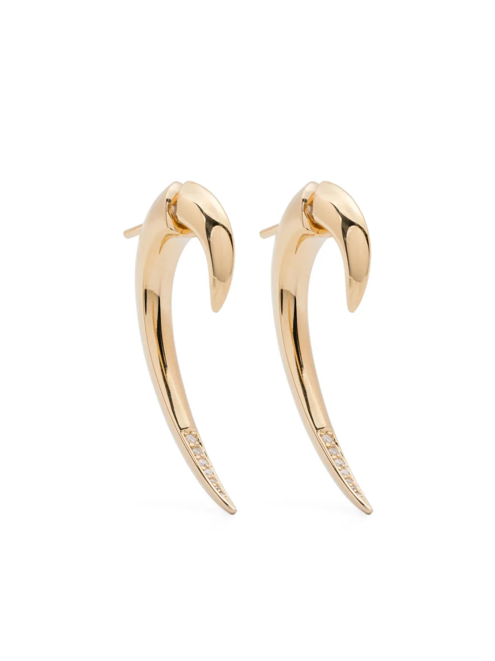 Shaun Leane Hook diamond earrings - ゴールドトーン Shaun Leane Hook diamond earrings - ゴールドトーン