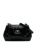CHANEL Pre-Owned 2014-2015 Small Quilted Patent Coco Shine Accordion Flap crossbody bag - Black