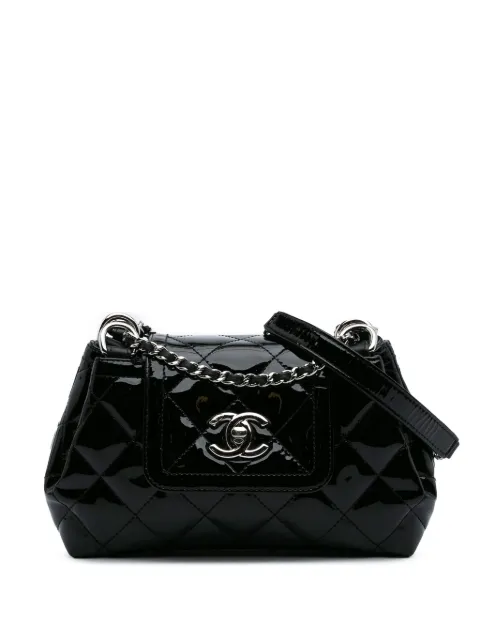CHANEL Pre-Owned 2014-2015 Small Quilted Patent Coco Shine Accordion Flap crossbody bag