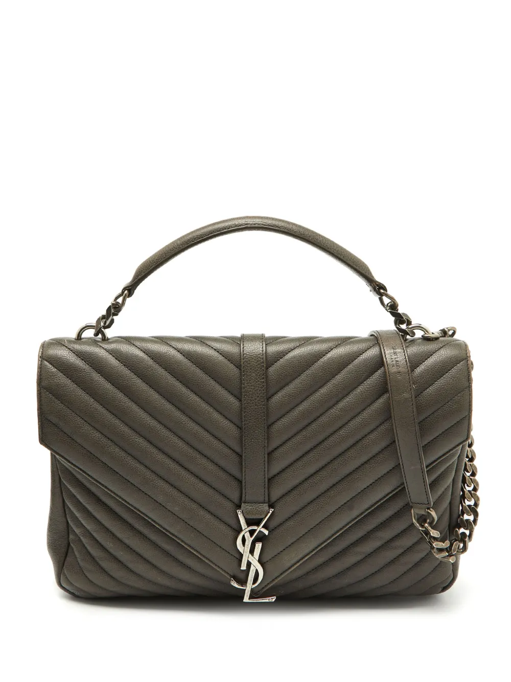 Saint Laurent Pre-Owned Chevron Quilted tote bag | Green | Image 1