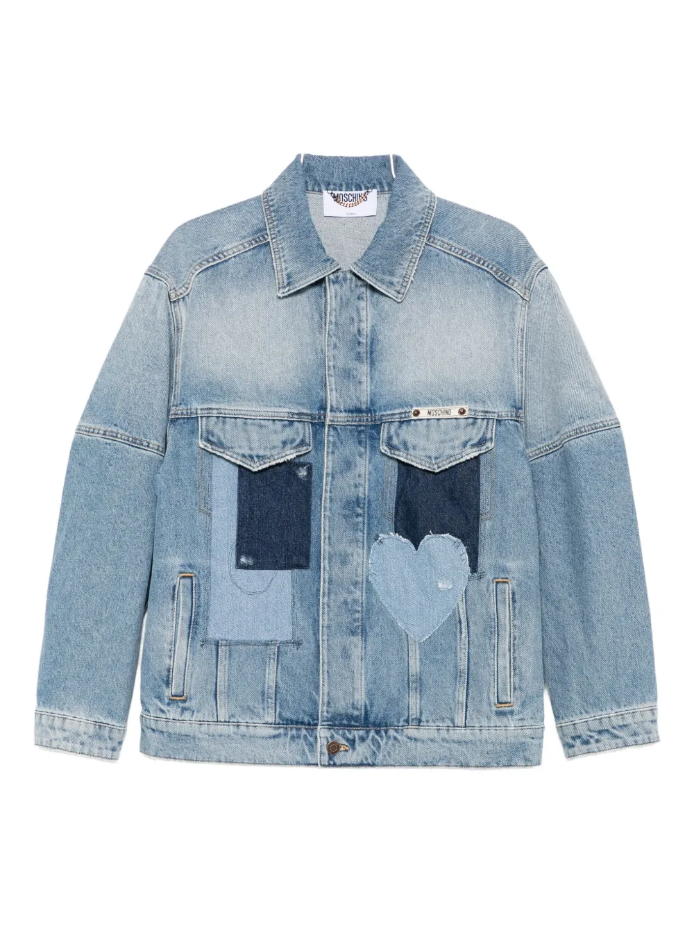 Moschino heart-patch denim jacket | Blue | Image 1