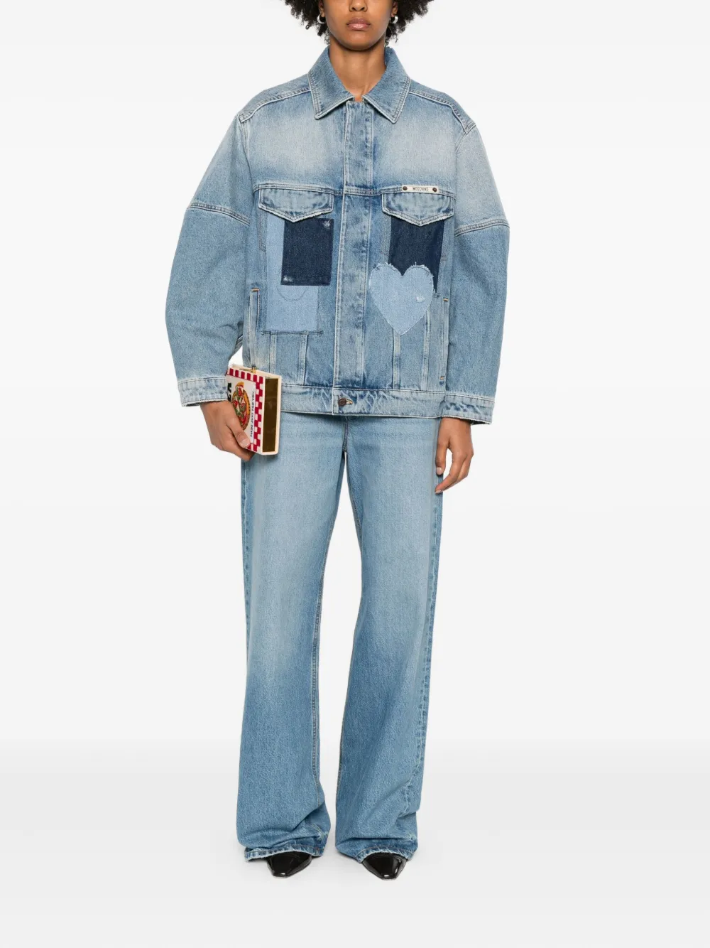 Moschino heart-patch denim jacket | Denim Jackets | Image 2