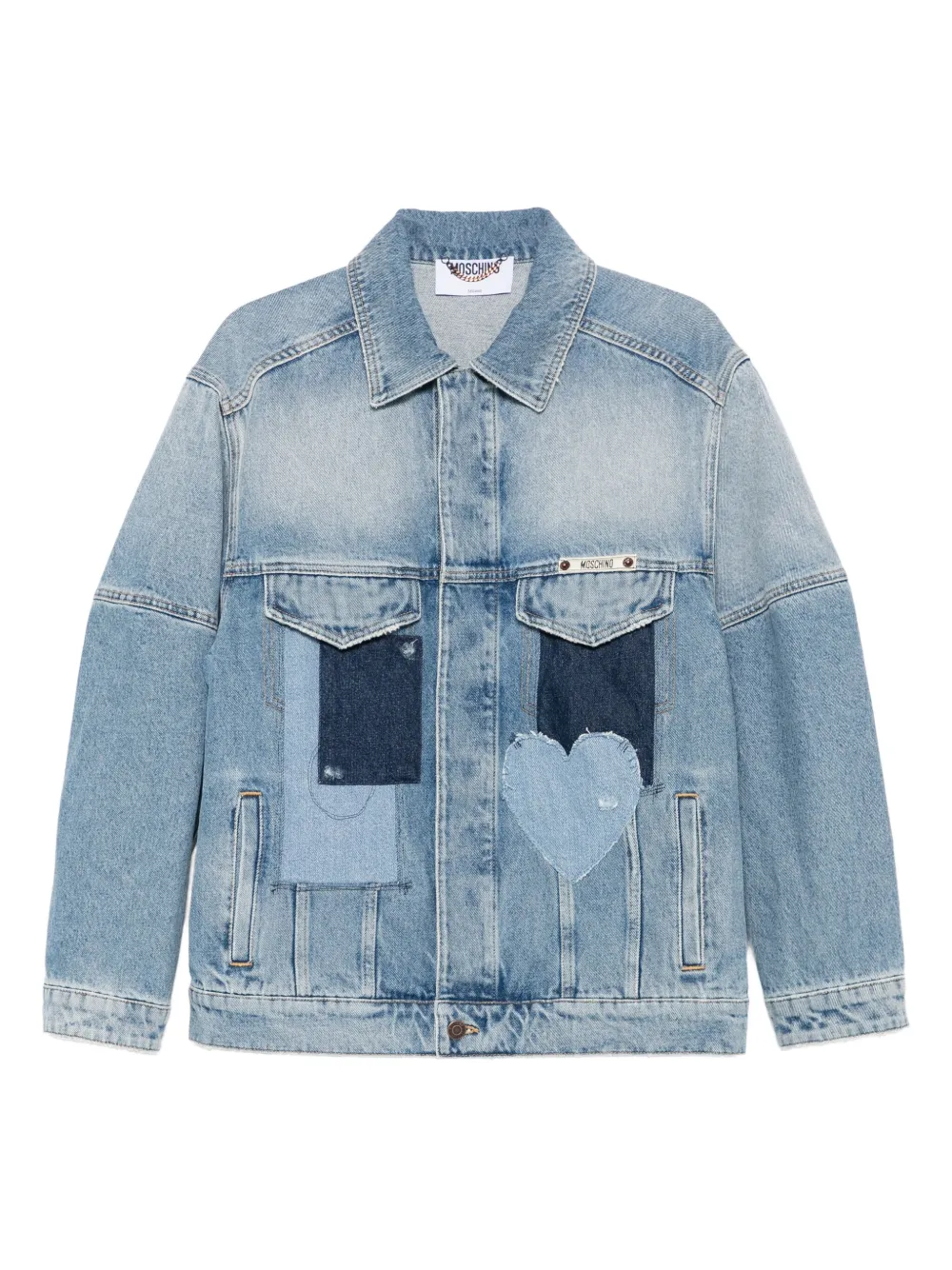 Moschino heart-patch denim jacket | Blue | Image 1