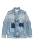 Moschino heart-patch denim jacket - Blue