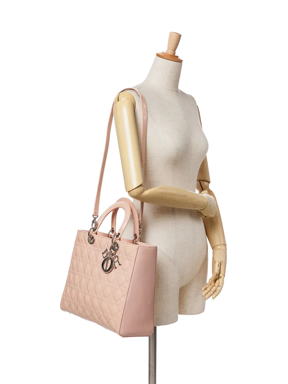 Christian Dior Pre-Owned شنطة 'لاردج باتينت كاناج ليدي ديور' بحمالة كتف 2012 | كلاسيكيات | Image 2