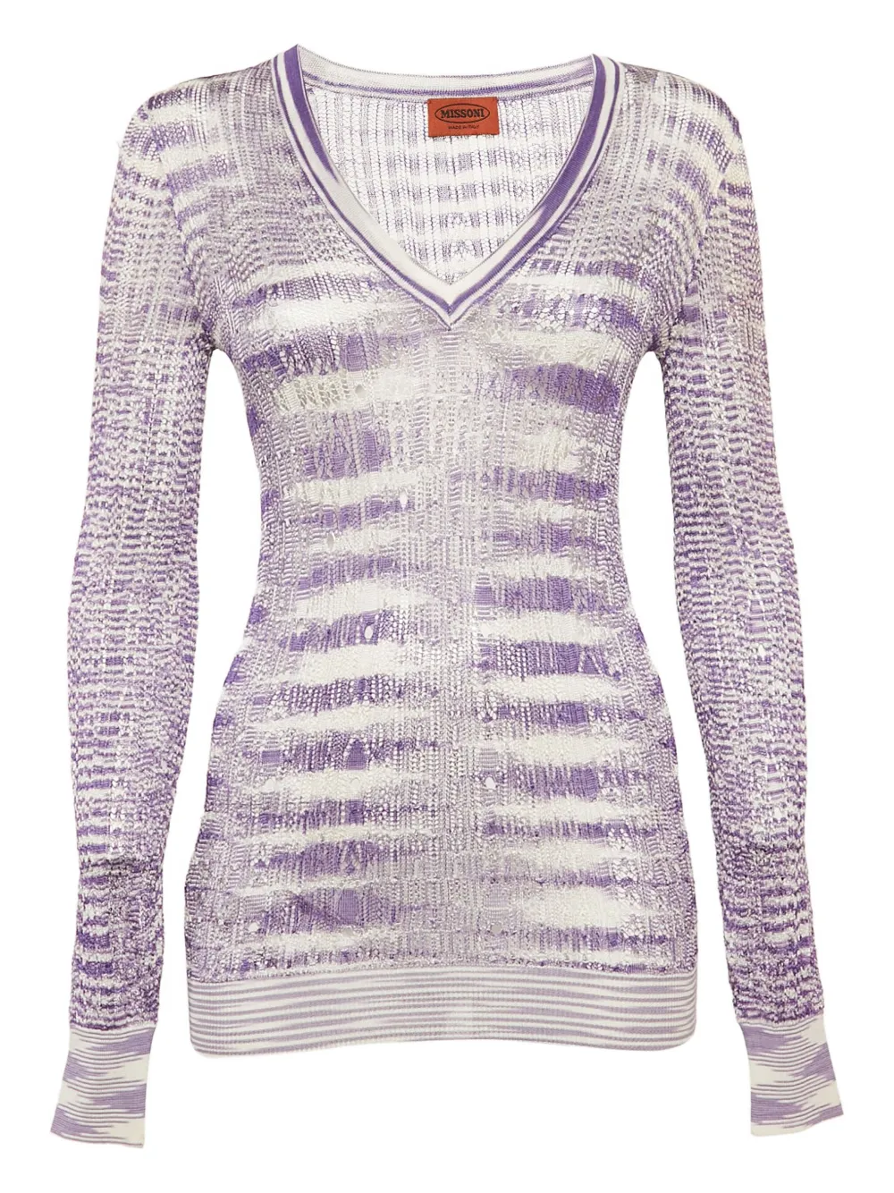 Missoni Pre-Owned open-knit top | Purple | Image 1