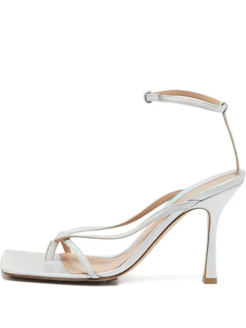Bottega Veneta Pre-Owned 2024 patent leather square-toe sandals
