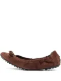 Tod's Vintage pre-owned tassel studded ballet flats - Brown
