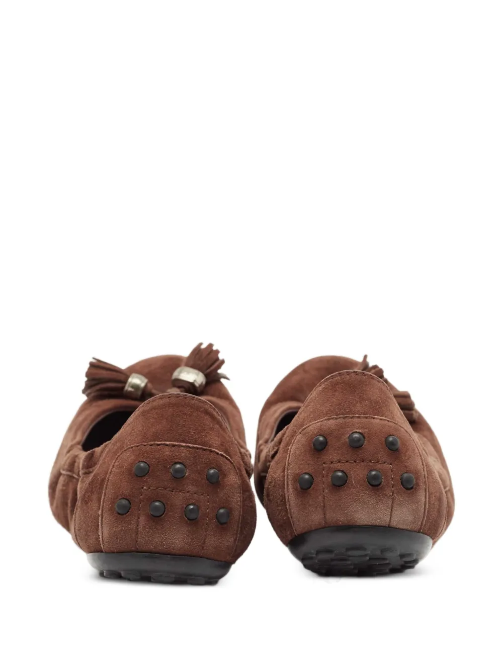 Tod's Vintage Pre-owned ballerina's met kwastje en studs - Bruin