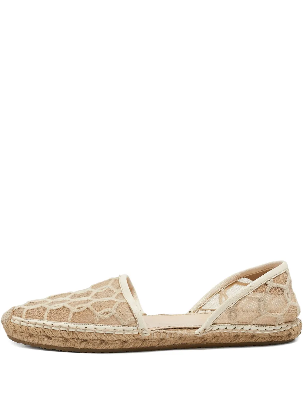 Jimmy Choo Pre-Owned lace espadrille flats | tons neutres | Image 1