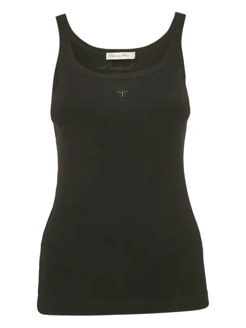 Christian Dior Pre-Owned fine-ribbed tank top
