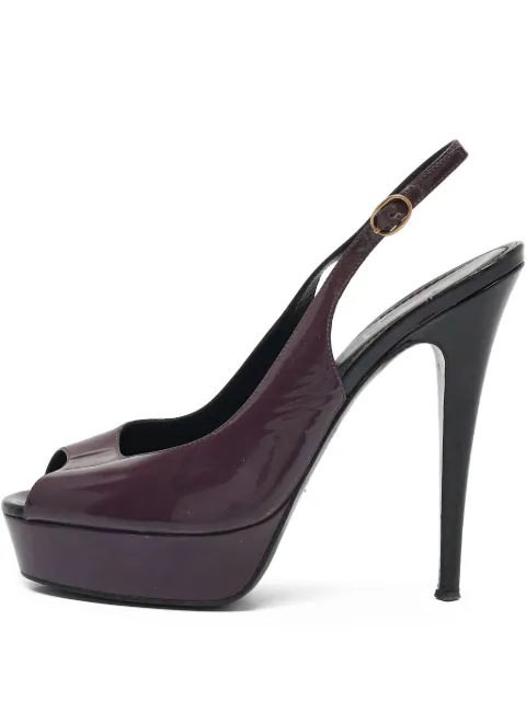 Saint Laurent Pre-Owned sandalias con peep-toe y plataforma de 130mm