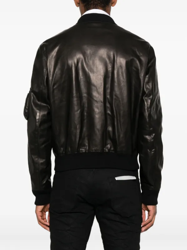 Givenchy Leather zip-up Bomber Jacket | Black | FARFETCH