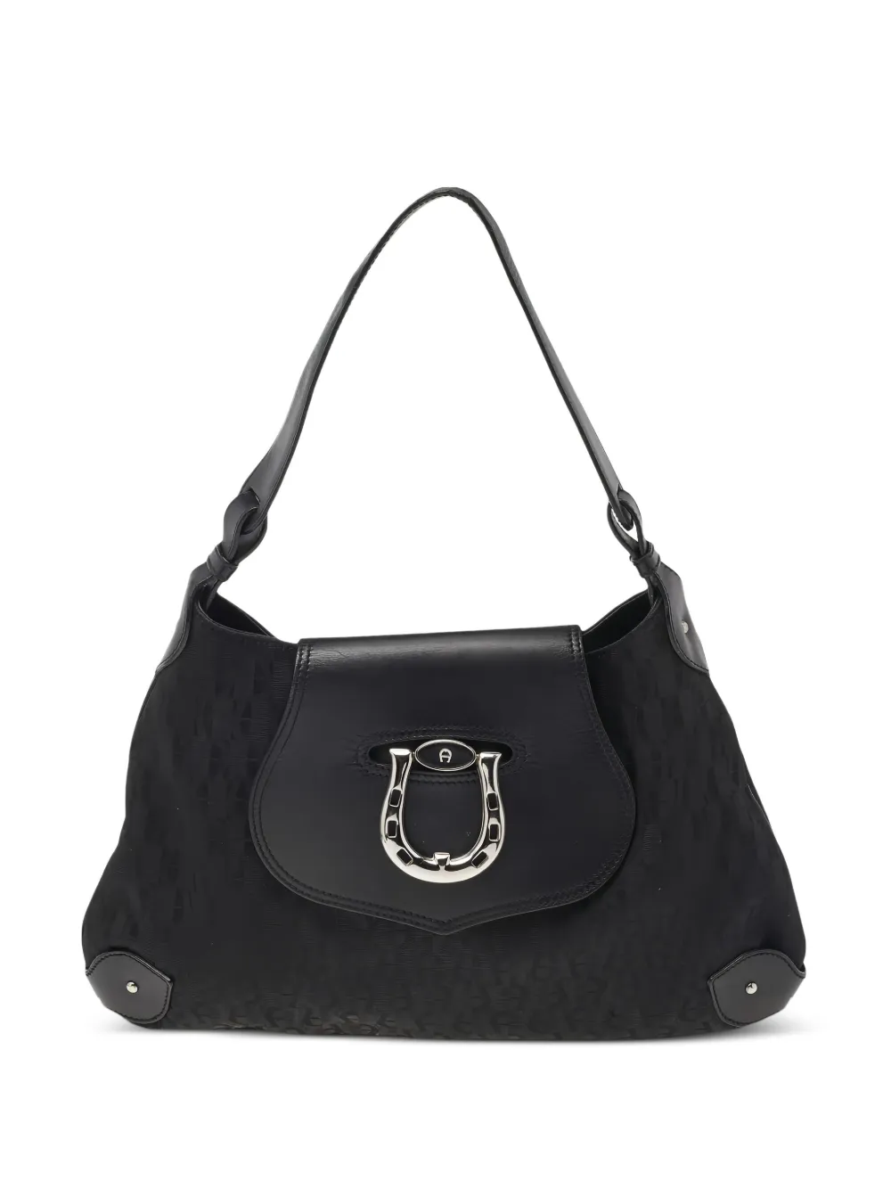 Aigner Vintage Pre-owned leather Horseshoe shoulder bag - Nero