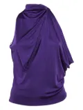 Versace Pre-Owned draped top - Purple