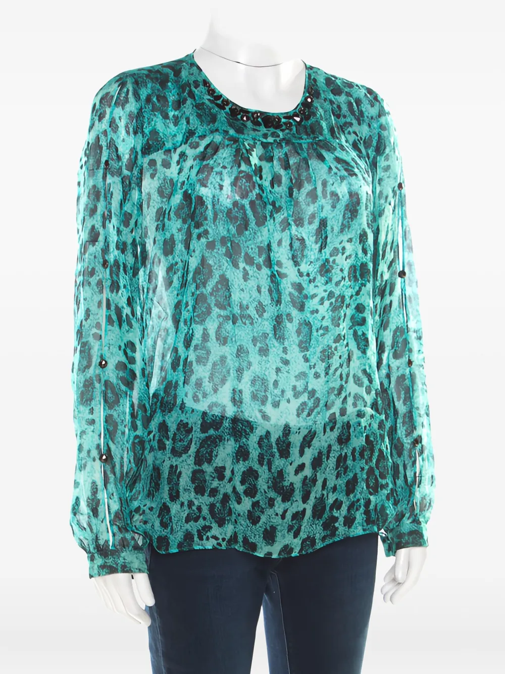 Blumarine Vintage 2024 leopard-print blouse | Image 2