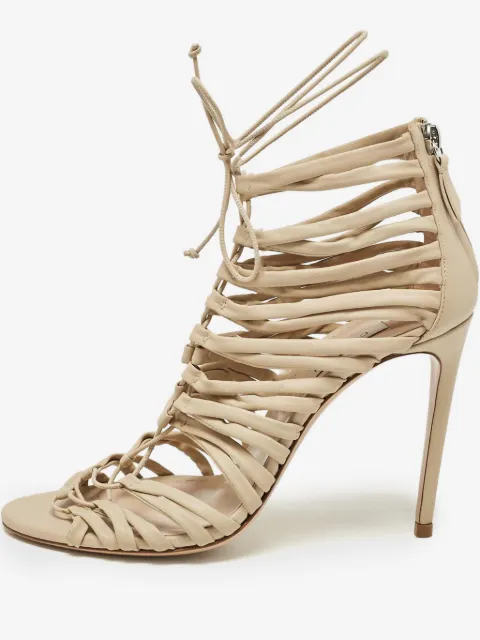 Casadei Vintage pre-owned 110mm strappy lace-up stiletto sandals