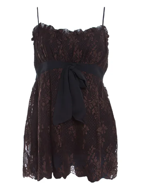 Escada Pre-Owned bow-detail lace top