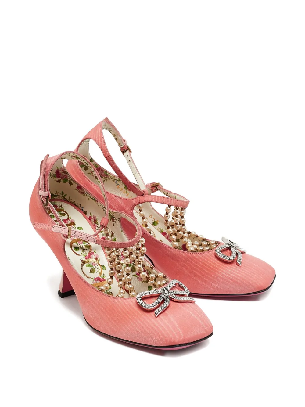Gucci Pre-Owned 2024 pumps verfraaid met parels - Roze