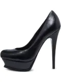 Saint Laurent Pre-Owned 135mm Tribute platform leather pumps - Black