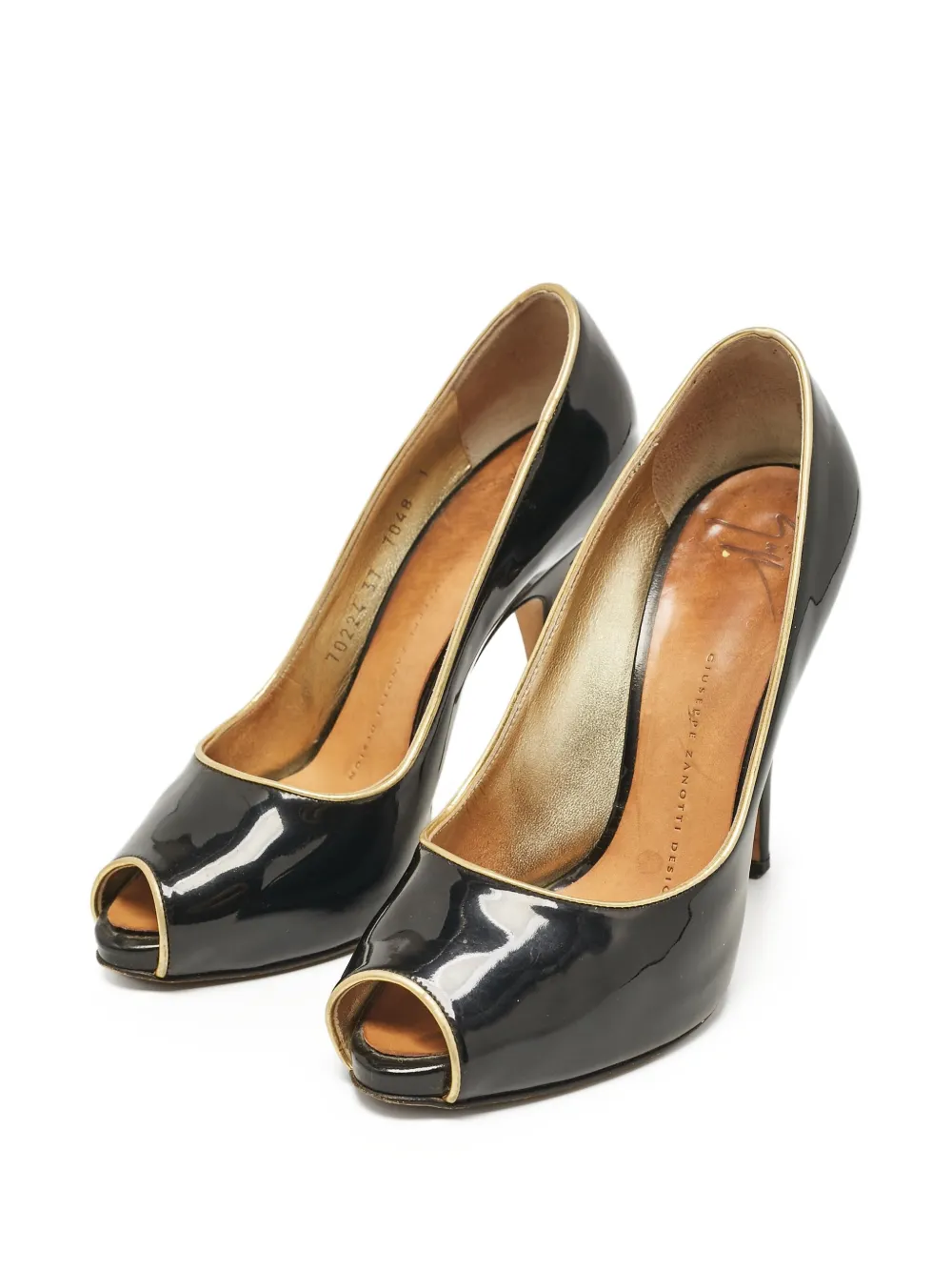 Giuseppe Zanotti Vintage Pre-owned 110 mm pumps met open neus - Zwart