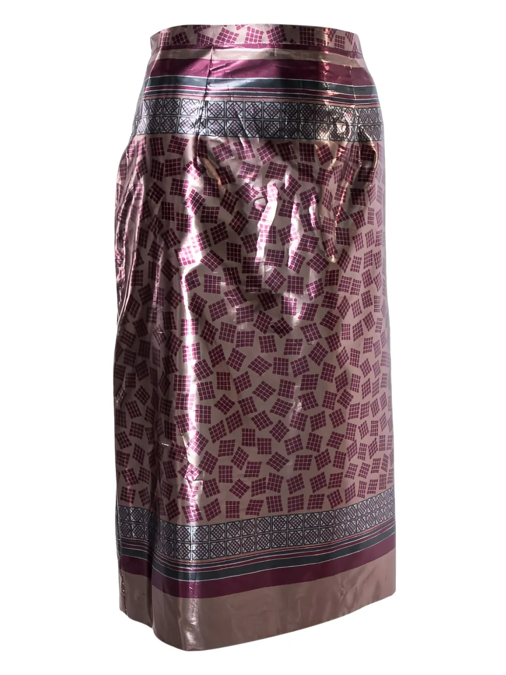 Burberry Pre-Owned Metallic kokerrok - Roze