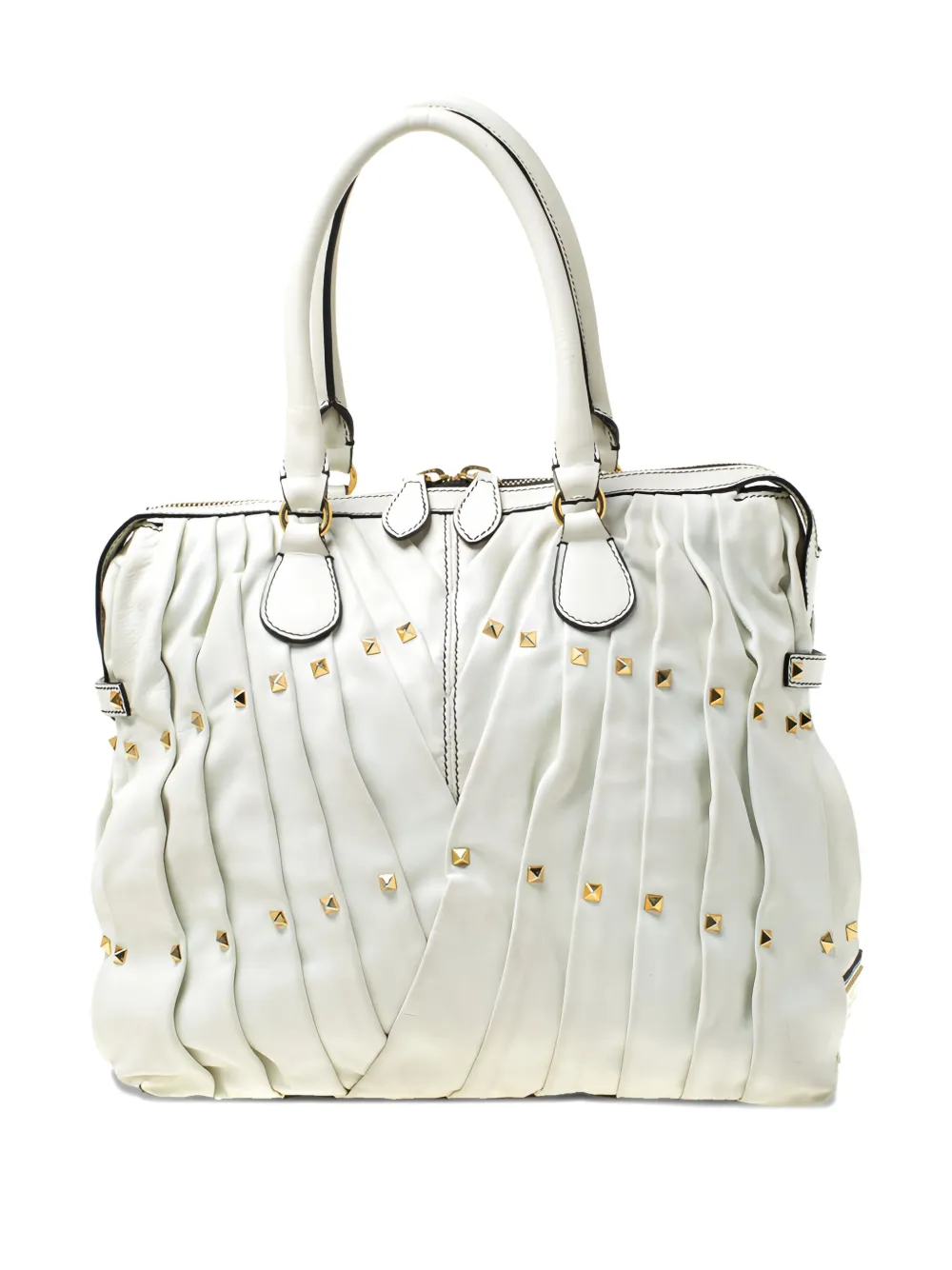 Valentino Garavani Pre-Owned スタッズ ハンドバッグ - ホワイト Valentino Garavani Pre-Owned スタッズ ハンドバッグ - ホワイト