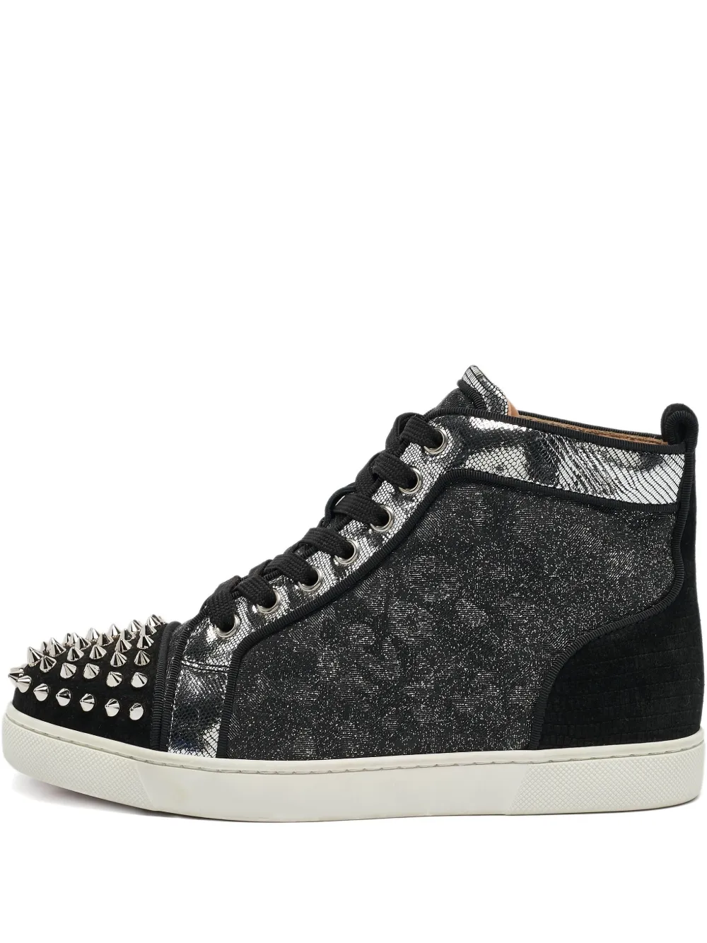Pre-owned Christian Louboutin Spike-stud Hi-top Sneakers