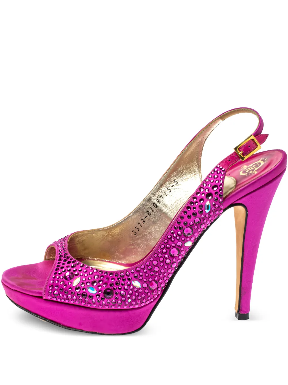 Gina Sandali con strass Pre-owned 120mm - Pink